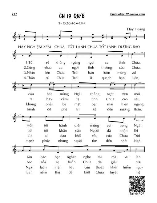 Chúa Nhật 19B Thường Niên (Thánh Vịnh 33)