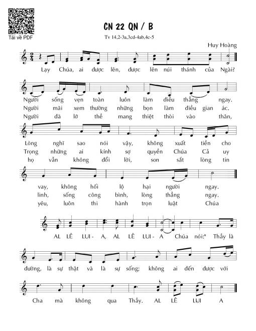 Chúa Nhật 22B Thường Niên (Thánh Vịnh 14)