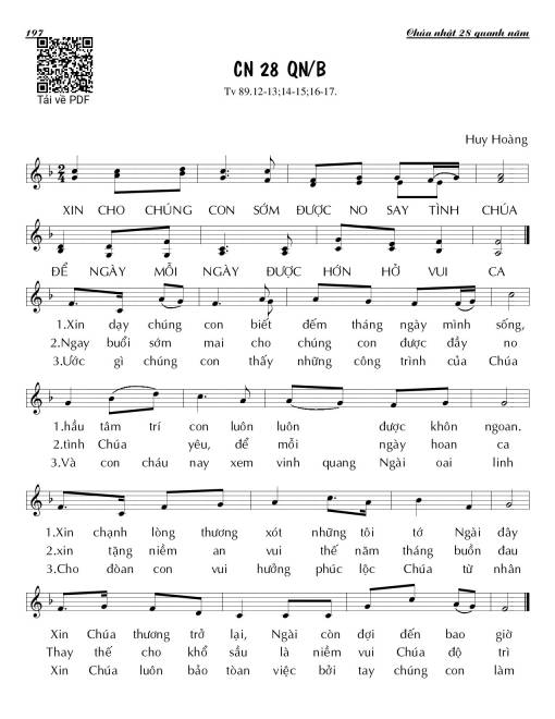 Chúa Nhật 28B Thường Niên (Thánh Vịnh 89)