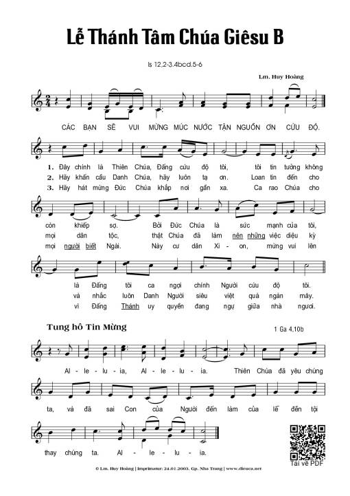 Lễ Thánh Tâm Chúa – Năm B (Is. 12)