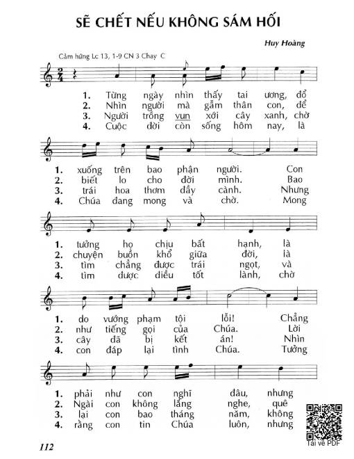 Sẽ chết nếu không sám hối (Lc. 13)