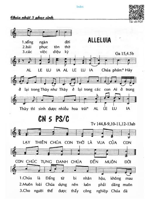 Chúa Nhật 5C Phục Sinh (Thánh Vịnh 144)
