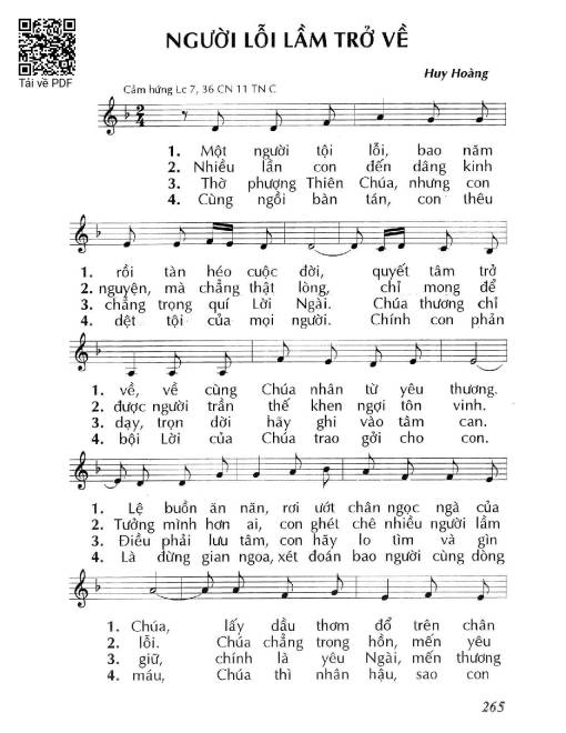 Người lỗi lầm trở về (Lc. 7)