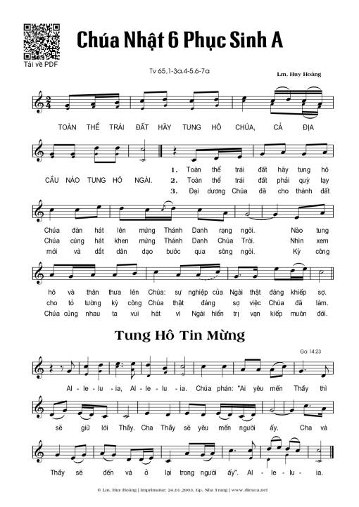 Chúa Nhật 14C Thường Niên (Thánh Vịnh 65)