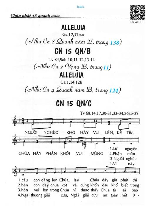 Chúa Nhật 15C Thường Niên (Thánh Vịnh 68)