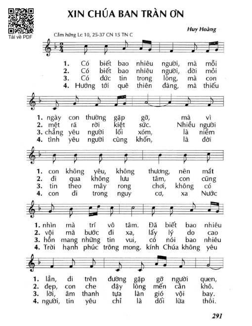 Xin Chúa ban tràn ơn (Lc. 10)