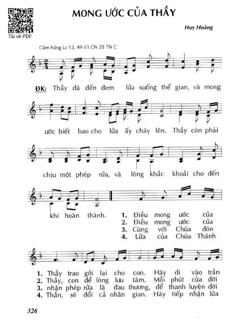 Mong ước của Thầy (Lc. 12)