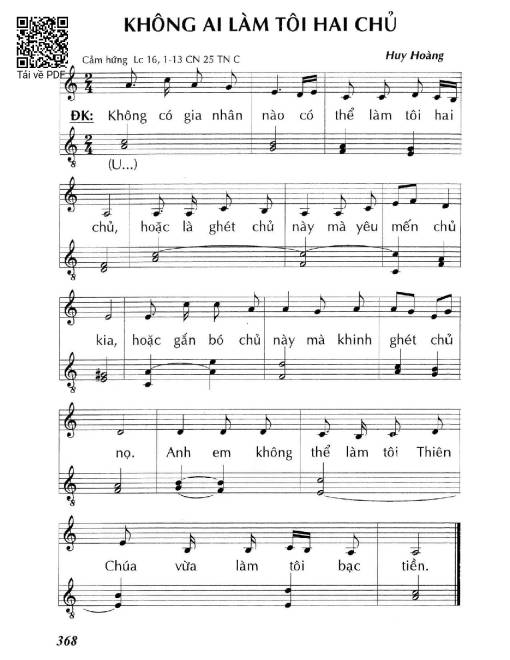 Không ai làm tôi hai chủ (Lc. 16)