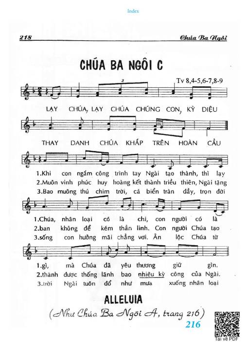 Chúa Ba Ngôi – Năm C (Thánh Vịnh 8)