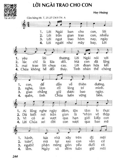 Lời Ngài trao cho con (Mt. 7)