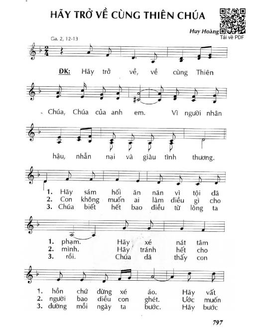 Hãy trở về cùng Thiên Chúa