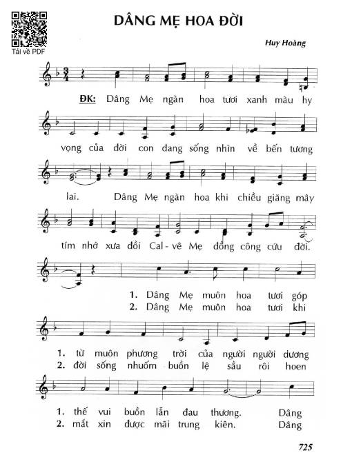 Dâng Mẹ hoa đời