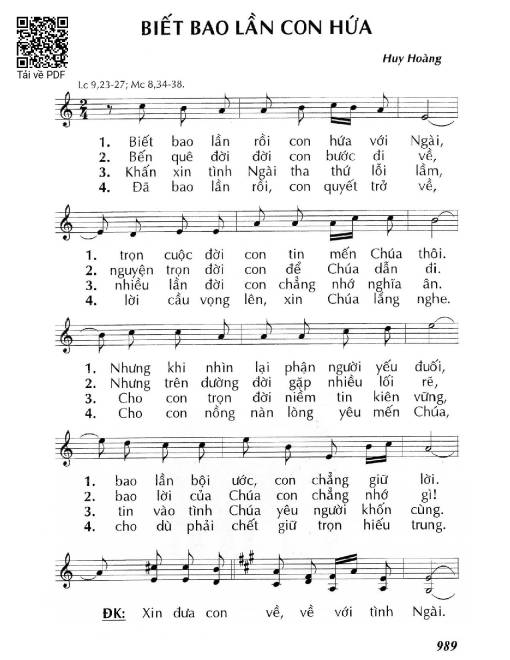 Biết bao lần con hứa