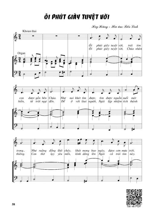 Sheet nhạc PDF bài Ôi giây phút tuyệt vời