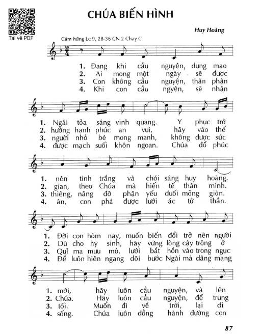 Chúa biến hình (Lc 9, 28-36) – Chúa Nhật 2 Mùa Chay/C.