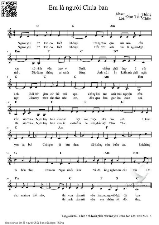 Em là người Chúa ban
