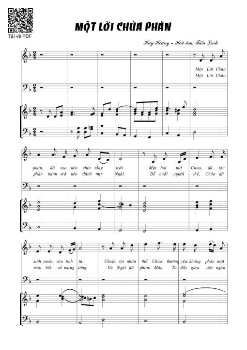 Một lời Chúa phán – Huy Hoàng