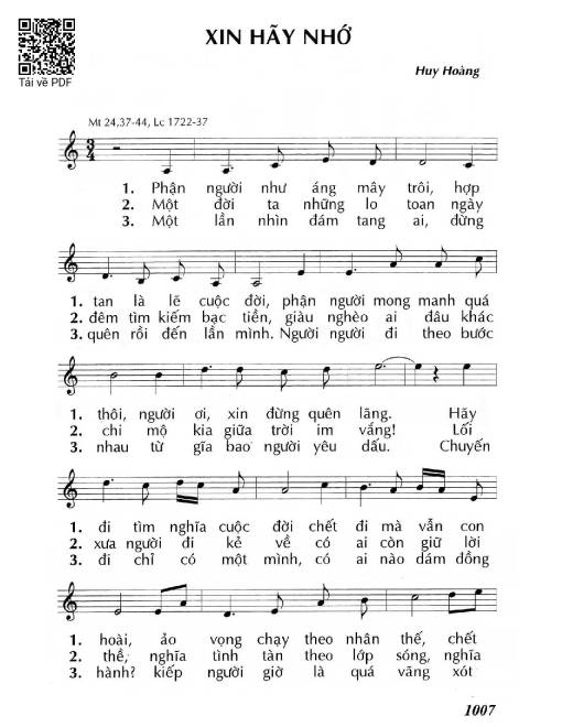 Xin hãy nhớ (Mt 24,37-44)