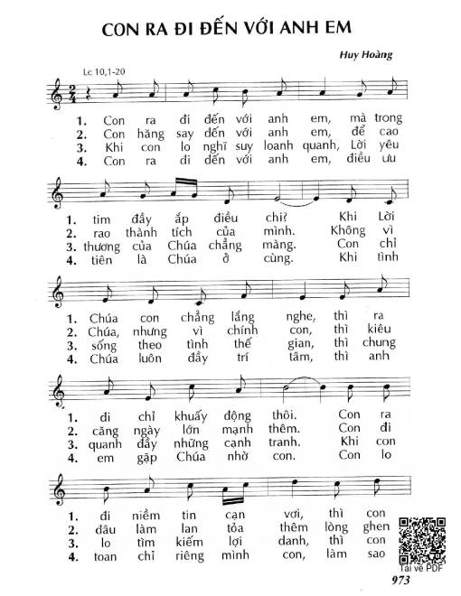 Con ra đi đến với anh em (Lc 10,1-20)