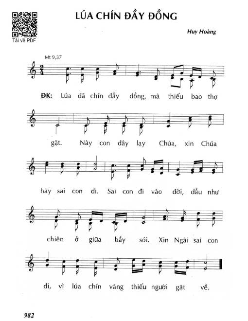 Lúa chín đầy đồng (Mt 9,37)