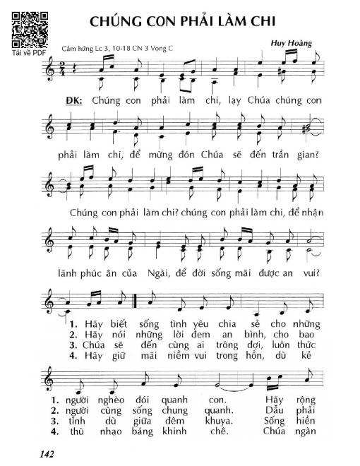 Sheet nhạc PDF bài Chúng con phải làm chi