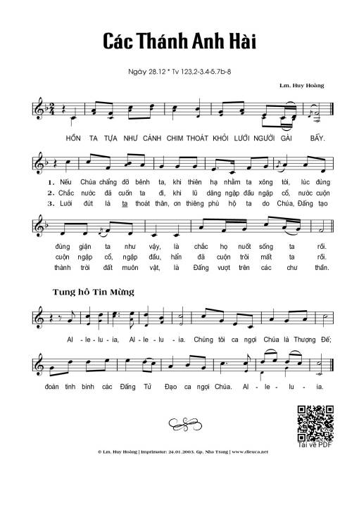 Các Thánh Anh Hài (28.12)