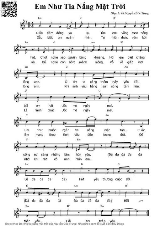 Em như tia nắng mặt trời