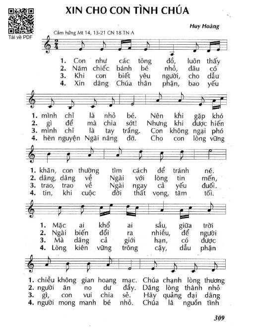 Xin cho con tình Chúa