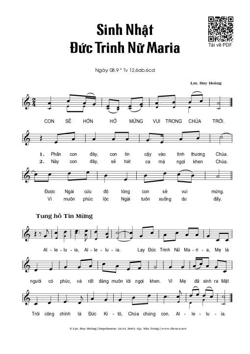 Sinh Nhật Đức Mẹ