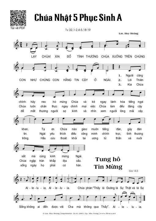 Chúa Nhật 5A Phục Sinh (Thánh Vịnh 32)