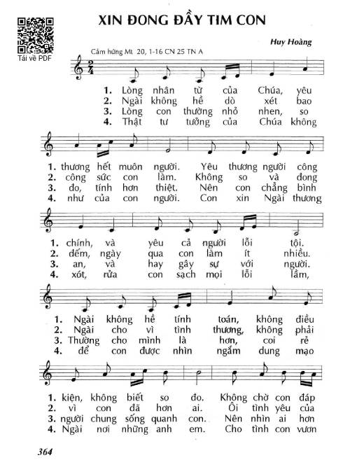 Xin đong đầy tim con (Mt. 20)