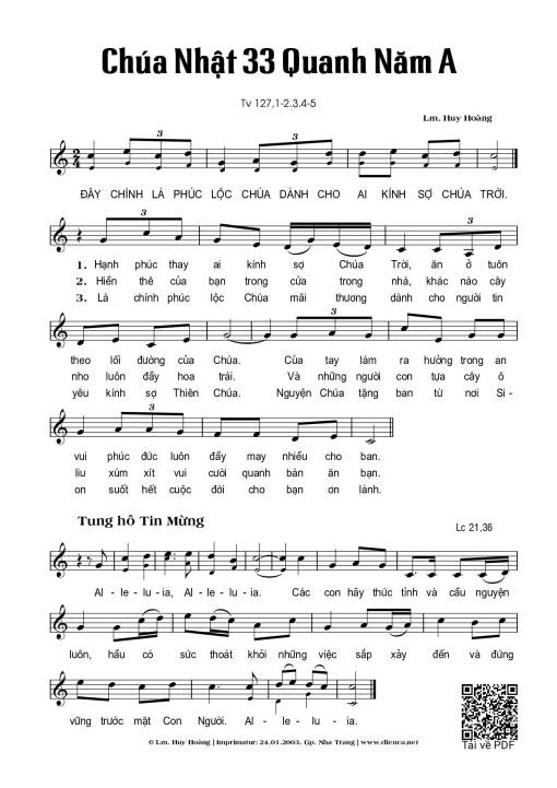 Chúa Nhật 33A Thường Niên (Thánh Vịnh 127)