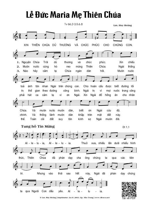 Lễ Đức Maria Mẹ Thiên Chúa (01.01)