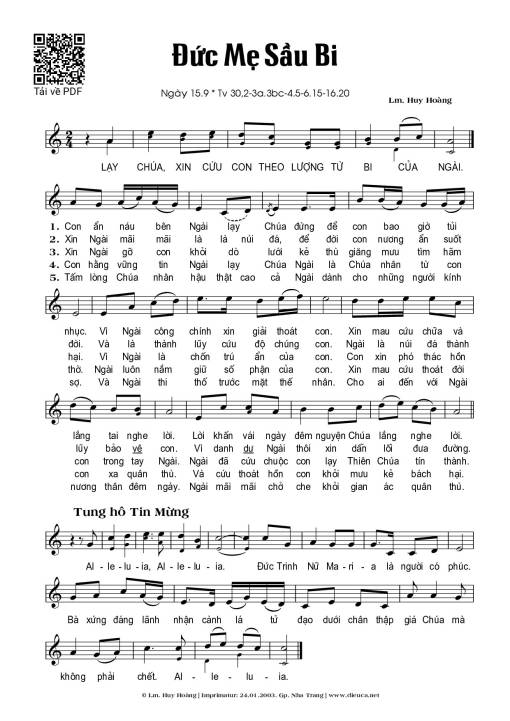 Đức Mẹ Sầu Bi (15.09)