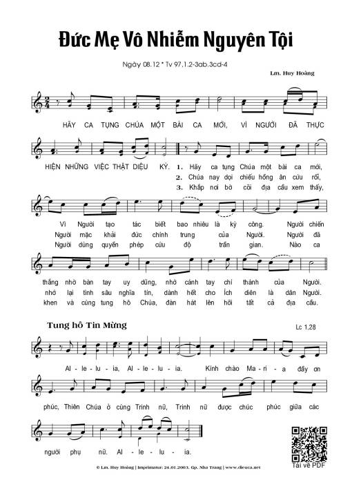 Mẹ Vô Nhiễm Nguyên Tội (08.12)