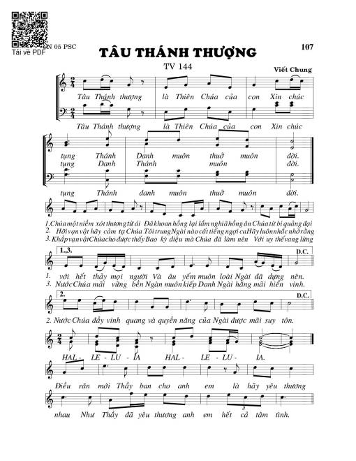 Thánh Vịnh 144, Tâu Thánh Thượng