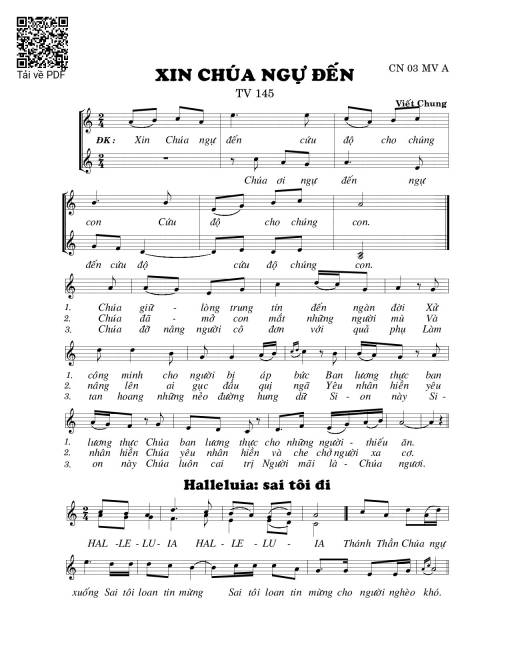 Xin Chúa ngự đến (Thánh Vịnh 145)