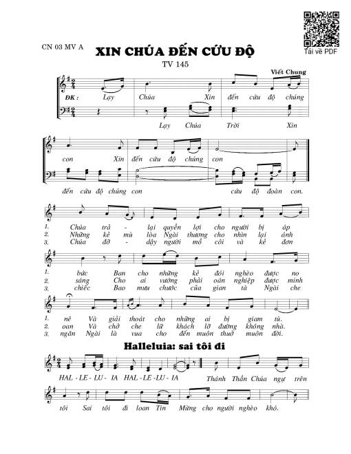 Xin Chúa đến cứu độ (Thánh Vịnh 145)