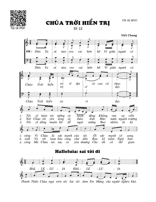 Chúa trời hiển trị (Is. 12)
