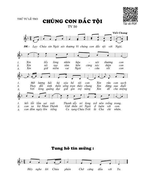 Chúng con đắc tội (Thánh Vịnh 50)