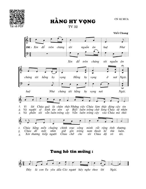 Hằng hy vọng (Thánh Vịnh 32)