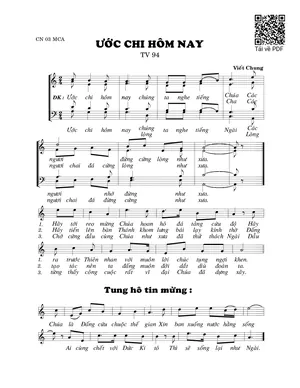 Ước chi hôm nay (Thánh Vịnh 94)