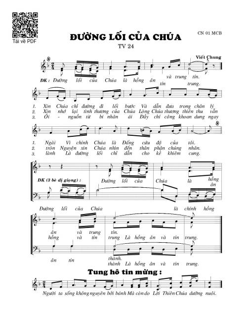 Đường lối của Chúa (Thánh Vịnh 24)
