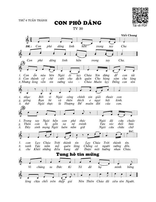 Con phó dâng (Thánh Vịnh 30)