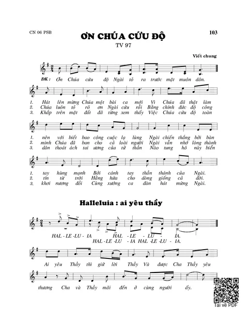 Ơn Chúa cứu độ (Thánh Vịnh 97)