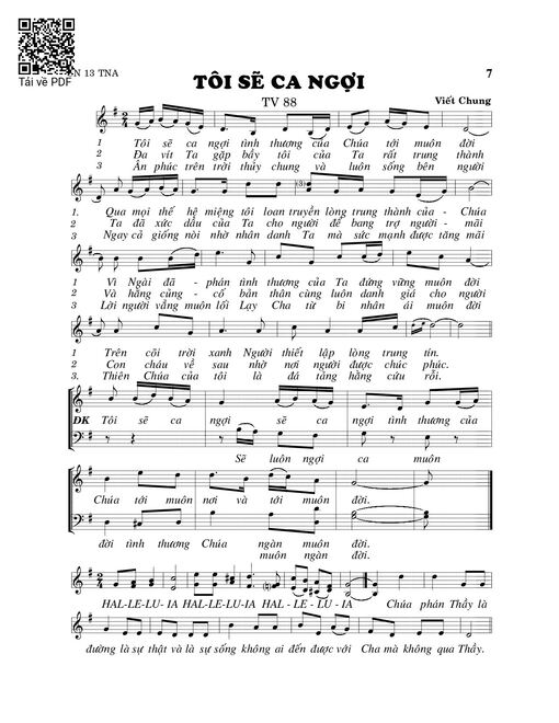 Tôi sẽ ca ngợi (Thánh Vịnh 88)