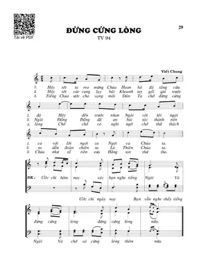 Đừng cứng lòng (Thánh Vịnh 94)