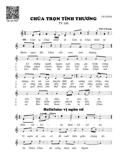 Chúa trọn tình thương (Thánh Vịnh 106)