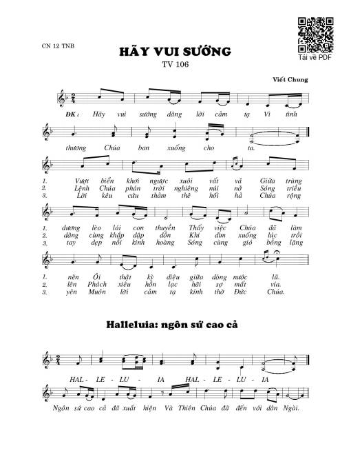 Hãy vui sướng (Thánh Vịnh 106)