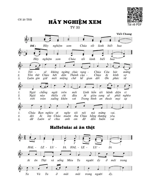 Hãy nghiệm xem (Thánh Vịnh 33)